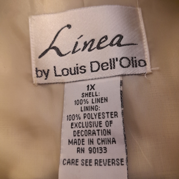 1xl Formal Top by Linea by Louis Dell'Olio - Neverworn - Beige With Embellishmen - Picture 4 of 8
